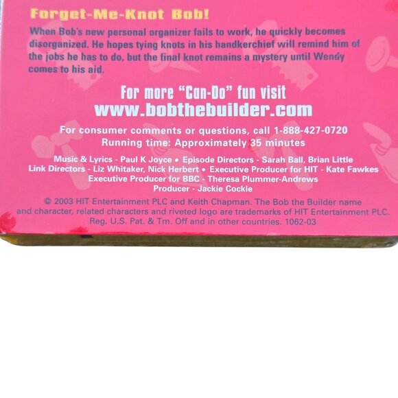 Bob The Builder VHS Favorite Adventures 4 Exciting Stories Kids Cartoon 2003 Sea - Picture 7 of 8